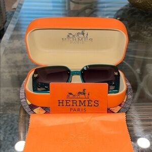 Hermes Green and Black Women’s Sunglasses